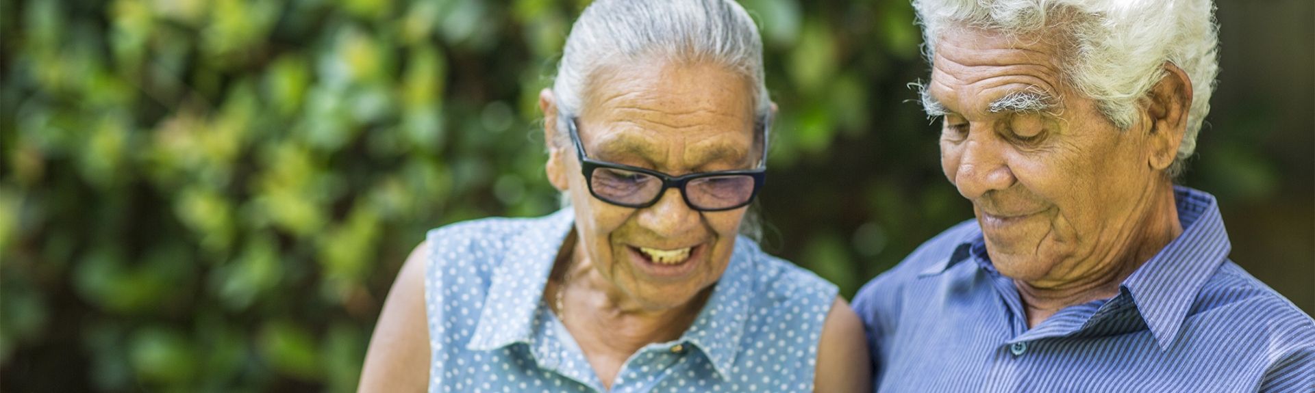Elderly Indian Couple smiling
